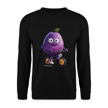 Plum Bike - Unisex Sweatshirt - black - Front - Alina (178cm) & Michal (187cm)