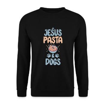 Cadeaux pour les amateurs de pâtes - Sweat-shirt Unisexe - noir - Devant - Alina (178cm) & Michal (187cm)