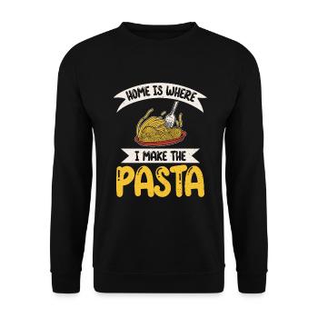 Cadeaux pour les amateurs de pâtes - Sweat-shirt Unisexe - noir - Devant - Alina (178cm) & Michal (187cm)