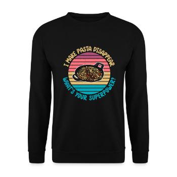 Cadeaux pour les amateurs de pâtes - Sweat-shirt Unisexe - noir - Devant - Alina (178cm) & Michal (187cm)