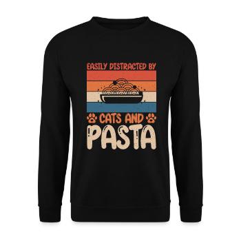 Cadeaux pour les amateurs de pâtes - Sweat-shirt Unisexe - noir - Devant - Alina (178cm) & Michal (187cm)