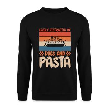 Pasta Lover Gifts - Unisex Sweatshirt - black - Front - Alina (178cm) & Michal (187cm)