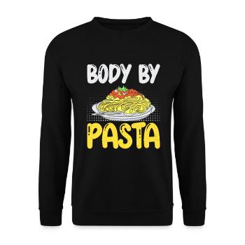 Pasta Lover Gifts - Unisex Sweatshirt - black - Front - Alina (178cm) & Michal (187cm)
