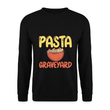 Pasta Lover Gifts - Unisex Sweatshirt - black - Front - Alina (178cm) & Michal (187cm)
