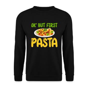Pasta Lover Gifts - Unisex Pullover - Schwarz - Vorne - Alina (178cm) & Michal (187cm)