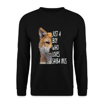Shiba Inu - Unisex Sweatshirt - black - Front - Alina (178cm) & Michal (187cm)