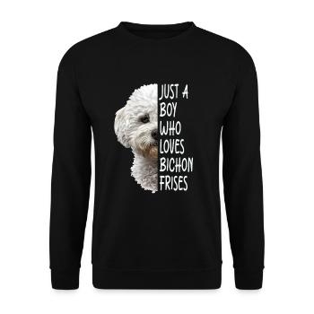 Bichon Frisé - Unisex Sweatshirt - black - Front - Alina (178cm) & Michal (187cm)