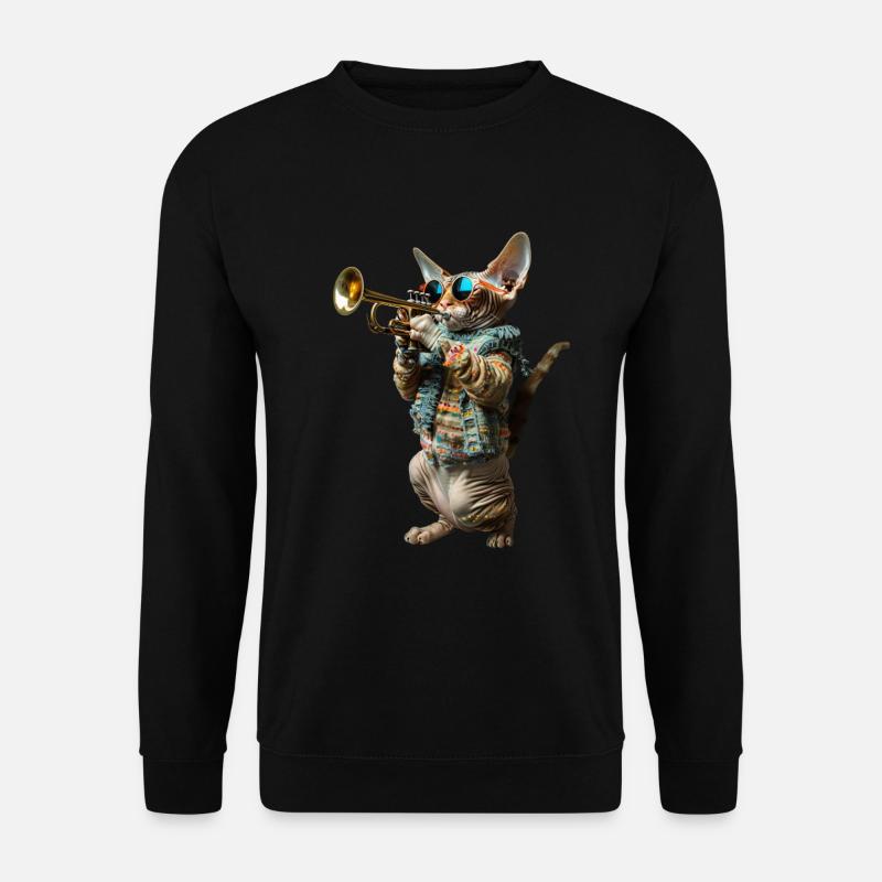 Devon Rex Trompette - Sweat-shirt Unisexe - noir
