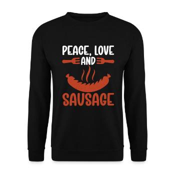 Sausage Lover - Unisex Pullover - Schwarz - Vorne - Alina (178cm) & Michal (187cm)