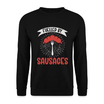 Sausage Lover - Unisex Sweatshirt - black - Front - Alina (178cm) & Michal (187cm)