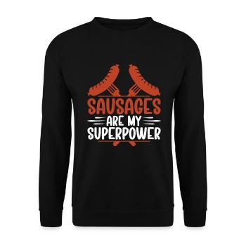 Sausage Lover - Unisex Pullover - Schwarz - Vorne - Alina (178cm) & Michal (187cm)