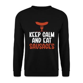 Sausage Lover - Unisex Pullover - Schwarz - Vorne - Alina (178cm) & Michal (187cm)