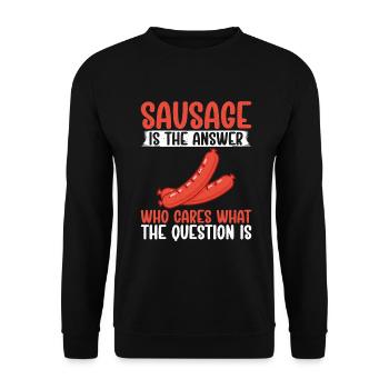 Sausage Lover - Unisex Sweatshirt - black - Front - Alina (178cm) & Michal (187cm)