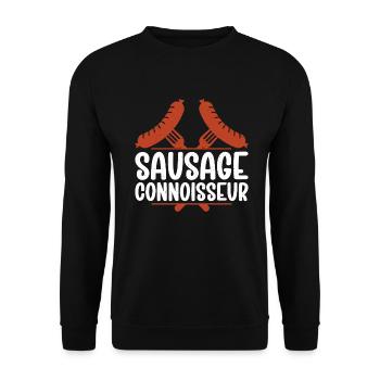 Sausage Lover - Unisex Pullover - Schwarz - Vorne - Alina (178cm) & Michal (187cm)