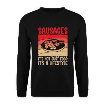 Sausage Lover - Unisex Pullover - Schwarz - Vorne - Alina (178cm) & Michal (187cm)