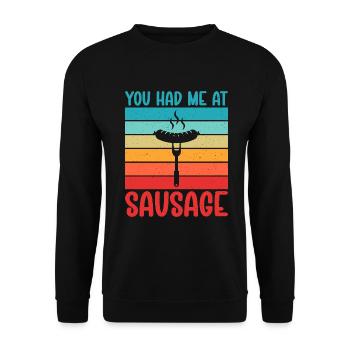 Sausage Lover - Unisex Pullover - Schwarz - Vorne - Alina (178cm) & Michal (187cm)