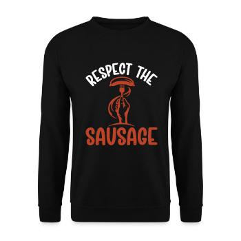Sausage Lover - Unisex Pullover - Schwarz - Vorne - Alina (178cm) & Michal (187cm)