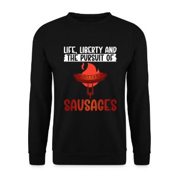 Sausage Lover - Unisex Pullover - Schwarz - Vorne - Alina (178cm) & Michal (187cm)