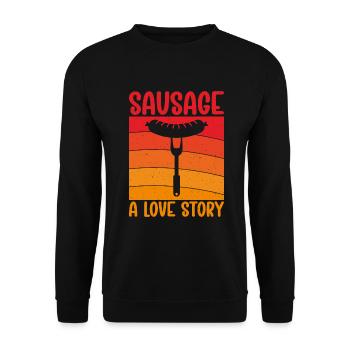Sausage Lover - Unisex Pullover - Schwarz - Vorne - Alina (178cm) & Michal (187cm)