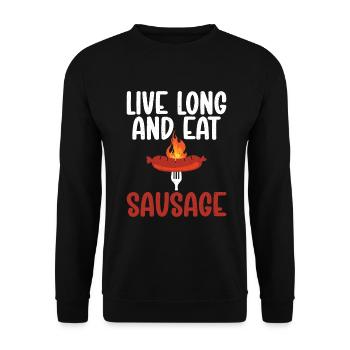 Sausage Lover - Unisex Pullover - Schwarz - Vorne - Alina (178cm) & Michal (187cm)