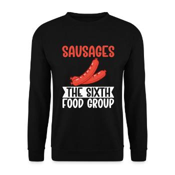 Sausage Lover - Unisex Pullover - Schwarz - Vorne - Alina (178cm) & Michal (187cm)