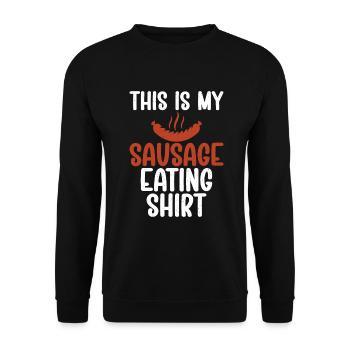 Sausage Lover - Unisex Pullover - Schwarz - Vorne - Alina (178cm) & Michal (187cm)