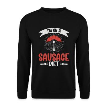 Sausage Lover - Unisex Sweatshirt - black - Front - Alina (178cm) & Michal (187cm)