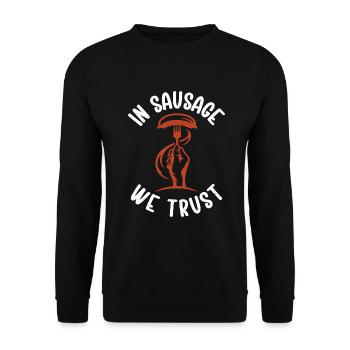 Sausage Lover - Unisex Pullover - Schwarz - Vorne - Alina (178cm) & Michal (187cm)