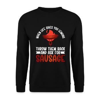 Sausage Lover - Unisex Sweatshirt - black - Front - Alina (178cm) & Michal (187cm)