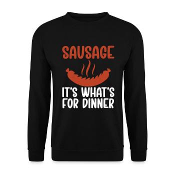 Sausage Lover - Unisex Pullover - Schwarz - Vorne - Alina (178cm) & Michal (187cm)