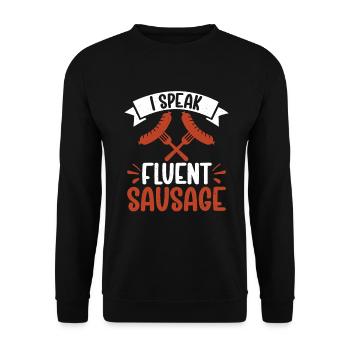 Sausage Lover - Unisex Pullover - Schwarz - Vorne - Alina (178cm) & Michal (187cm)