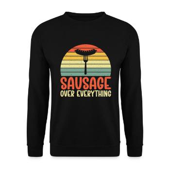 Sausage Lover - Unisex Pullover - Schwarz - Vorne - Alina (178cm) & Michal (187cm)