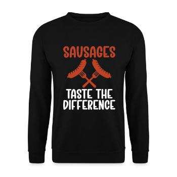 Sausage Lover - Unisex Sweatshirt - black - Front - Alina (178cm) & Michal (187cm)