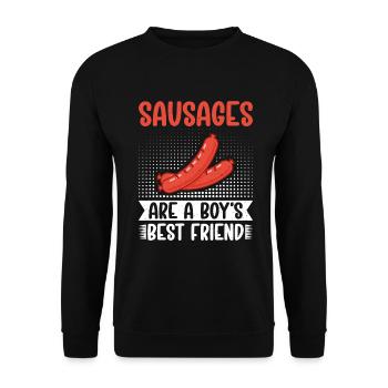 Sausage Lover - Unisex Sweatshirt - black - Front - Alina (178cm) & Michal (187cm)