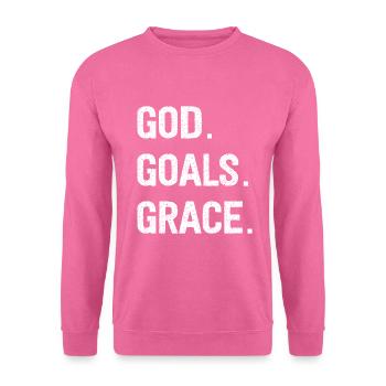 God Goals Grace - Unisex Pullover - Pink - Vorne