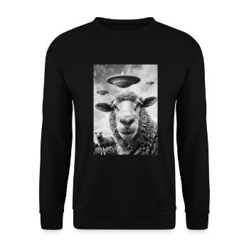 Mouton selfie OVNI - Sweat-shirt Unisexe - noir - Devant - Alina (178cm) & Michal (187cm)