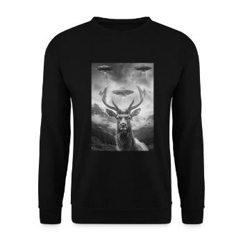 Ovni Selfie Orignal - Sweat-shirt Unisexe - noir - Devant - Alina (178cm) & Michal (187cm)