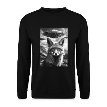 Ovni Selfie Renard - Sweat-shirt Unisexe - noir - Devant - Alina (178cm) & Michal (187cm)
