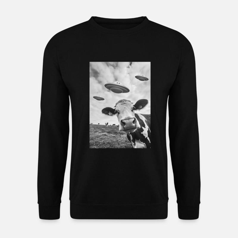 OVNI Selfie Vache - Sweat-shirt Unisexe - noir