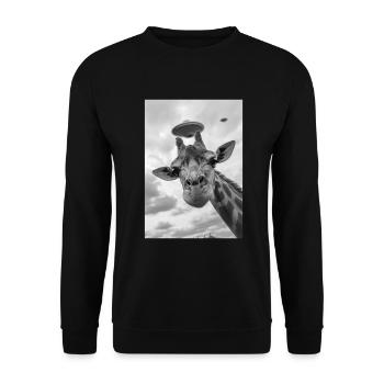 Girafe selfie OVNI - Sweat-shirt Unisexe - noir - Devant - Alina (178cm) & Michal (187cm)