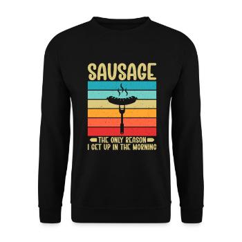 Sausage Lover - Unisex Pullover - Schwarz - Vorne - Alina (178cm) & Michal (187cm)