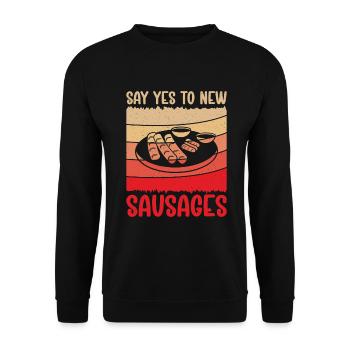 Sausage Lover - Unisex Sweatshirt - black - Front - Alina (178cm) & Michal (187cm)