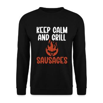 Sausage Lover - Unisex Sweatshirt - black - Front - Alina (178cm) & Michal (187cm)