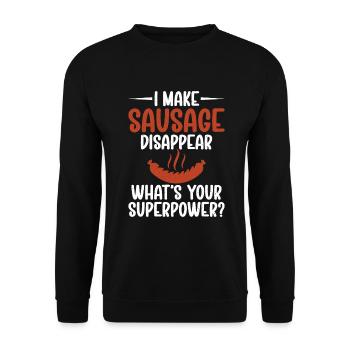 Sausage Lover - Unisex Pullover - Schwarz - Vorne - Alina (178cm) & Michal (187cm)
