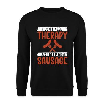 Sausage Lover - Unisex Sweatshirt - black - Front - Alina (178cm) & Michal (187cm)