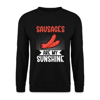Sausage Lover - Unisex Sweatshirt - black - Front - Alina (178cm) & Michal (187cm)