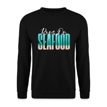 Seafood Lover Gift - Unisex Sweatshirt - black - Front - Alina (178cm) & Michal (187cm)