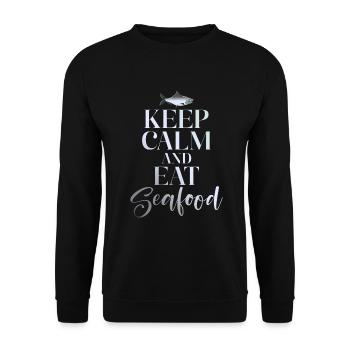 Seafood Lover Gift - Unisex Pullover - Schwarz - Vorne - Alina (178cm) & Michal (187cm)