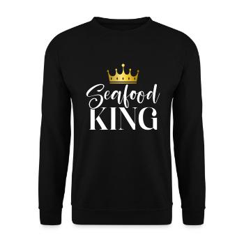 Seafood Lover Gift - Unisex Sweatshirt - black - Front - Alina (178cm) & Michal (187cm)