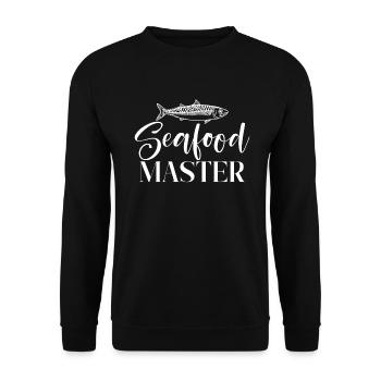 Seafood Lover Gift - Unisex Sweatshirt - black - Front - Alina (178cm) & Michal (187cm)